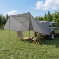 vidaXL Auto Stan 308 x 215 x 220 cm Šedá a oranžová Polyester a oceľ