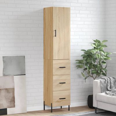 vidaXL Vysoká skrinka dub sonoma 34,5x34x180 cm spracované drevo