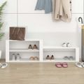 vidaXL Botník biely 150x35x45 cm spracované drevo