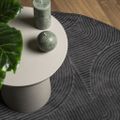 vidaXL Koberec IZA, krátky vlas, škandinávsky vzhľad, antracit Ø 120cm