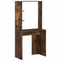 vidaXL Stôl Dymová dub Kompozitné drevo 78,5 x 37 x 154,5 cm