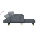 vidaXL Pohovka v tvare L tmavosivá 275x140x70 cm zamat