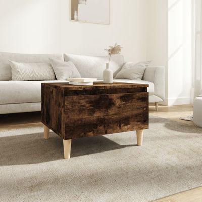 vidaXL Bočný stolík dymový dub 50x46x35 cm spracované drevo