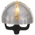 vidaXL Vikingská prilba pre LARP starožitná replika strieborná oceľ
