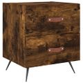 vidaXL Nočné stolíky 2 ks dymový dub 40x35x47,5 cm kompozitné drevo