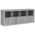 vidaXL Komoda s LED svetlami sivá sonoma 163x37x67 cm