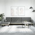 vidaXL Pohovka v tvare L tmavosivá 260x140x70 cm látka