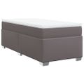 vidaXL Boxspring posteľ s matracom sivá 100x200 cm umelá koža