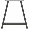 vidaXL Nohy k jedálenskému stolu v tvare A, 2 ks, antracitové, 80 x (72-73) cm, oceľ