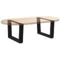 vidaXL Nohy konferenčného stolíka v tvare V, 2 ks, čierne, 50 x (30-31,3) cm, oceľové