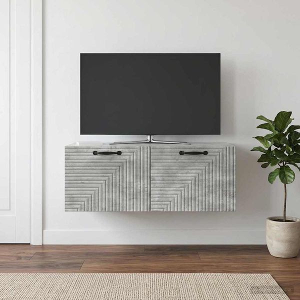 vidaXL Nástenná TV skrinka Nástenný Betónovo sivá 78,5 x 41 x 30 cm