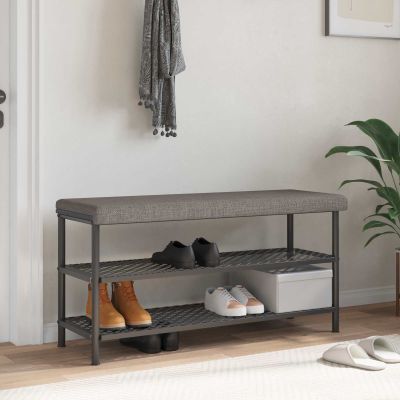 vidaXL Vankúš na lavičku Látka Sivohnedá Hĺbka 35 cm