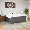vidaXL Boxspring posteľ s matracom sivá 180x200 cm umelá koža