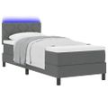 vidaXL Posteľ s pružinovým rámom Tmavo šedá 80 x 200 cm látka