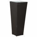 vidaXL Vonkajšia súprava 3 ks Čierna 30 x 30 x 80 cm Kov