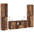 vidaXL Sada kúpeľňového nábytku 5 ks Staré drevo 33 x 34,5 x 160 cm