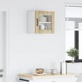 vidaXL Nástenný sklenený kabinet LUCCA Dub sonoma 40 x 31 x 40 cm