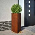 VidaXL Záhradné kvetináče 2 ks trojuholník 40x34,5x75 cm korténová oceľ