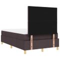 vidaXL LED box s pružinami Tmavohnedá 120 x 190 cm látka