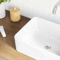 vidaXL Umývadlo biele 40x30x13 cm keramické