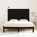 vidaXL Nástenné čelo postele čierne 166x3x110 cm masívna borovica