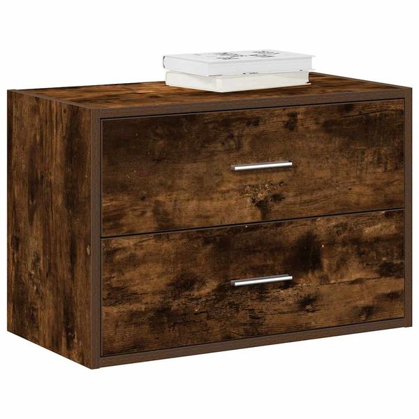 vidaXL skriňa s 2 zásuvkami tmavý dub 60x31x40 cm kompozitné drevo