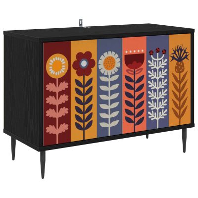 vidaXL TV skrinka ESSEN 69 x 33 x 50,5 cm Čierny dub Kompozitné drevo