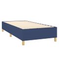 vidaXL Posteľ boxsping s matracom a LED modrá 100x200 cm látka