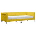 vidaXL Denná posteľ s matracom žltá 80x200 cm zamat