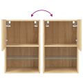 vidaXL TV skrinky s LED svetlami 2 ks dub sonoma 40,5x30x60 cm