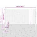 vidaXL Hexagonálny plot s stĺpom 25 x 1 m PVC potiahnutá oceľ Sivá