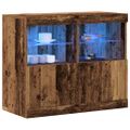 vidaXL LED komoda Hnedá 81 x 37 x 66,5 cm Kompozitné drevo