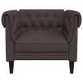 vidaXL Pohovka Chesterfield tmavosivá látka