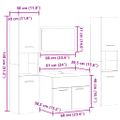 vidaXL 5-dielna súprava kúpeľňových skriniek sonoma kompozitné drevo