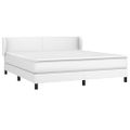 vidaXL Boxspring posteľ s matracom biela 160x200 cm umelá koža