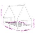 vidaXL Rám detskej postele čierny 90x200 cm masívna borovica