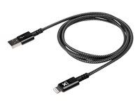 Kábel Lightning - USB s kolíkmi (samec) do Lightning s kolíkmi (samec) - 1 m - čierna