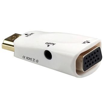 PremiumCord prevodník HDMI na VGA + audio, biely Konvertor, HDMI na VGA + audio, biely