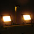 vidaXL LED reflektor s rukoväťou 2x50 W teplé biele svetlo