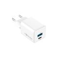 Forever TC-08-20AC GaN PD QC nabíjačka 1x USB-C 1x USB 20W biela