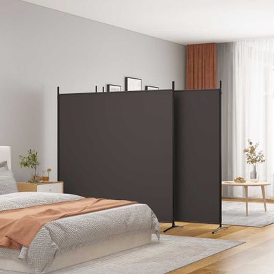 vidaXL 4-panelový paraván hnedý 698x180 cm látkový