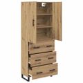 vidaXL Highboard 2 ks Remeselný dub 69,5 x 34 x 180 cm