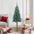 vidaXL Úzky vianočný stromček Zelená 150 cm