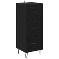 vidaXL Servírovacia skriňa Čierny dub 34 x 34.5 x 90 cm