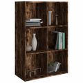 vidaXL Knižnica/komoda dymový dub 66x30x98 cm spracované drevo