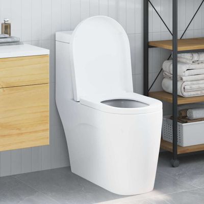 vidaXL WC sedadlo Nastaviteľná Biela 48 x 36,5 x 4,5 cm Polypropylén