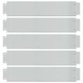 vidaXL Dekoratívne oplotenie, 5 ks, galvanizovaná oceľ, 100x19 cm
