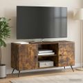 vidaXL TV skrinka 102 x 34,5 x 50 cm Dymový dub Kompozitné drevo