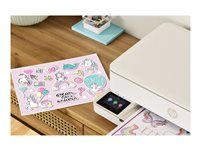 HP ENVY 6120 All-in-One - Multifunkčná tlačiareň - farba - atramentová - A4 (210 x 297 mm) (originálna) - A4 (médiá) - až 8 str./min. (kopírovanie) - až 10 str./min. (tlač) - 100 listov - USB 2.0, Wi-Fi(ac) - OOV biela s akcentmi vo farbe svetlo portobello