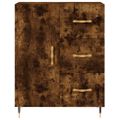 vidaXL Vysoká skrinka dymový dub 69,5x34x180 cm spracované drevo